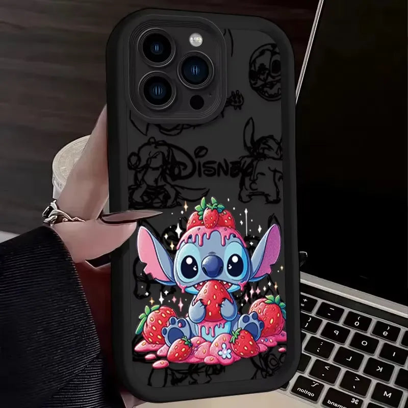 Disney Stitch Strawberry Case (For iPhones)