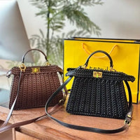 Woven Textured Luxury Designer Bag