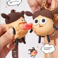 Porte-clés bouche de saucisse de pomme de terre 