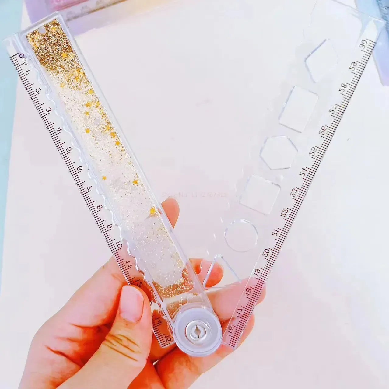 Kawaii Quicksand Sanliou Folding Ruler