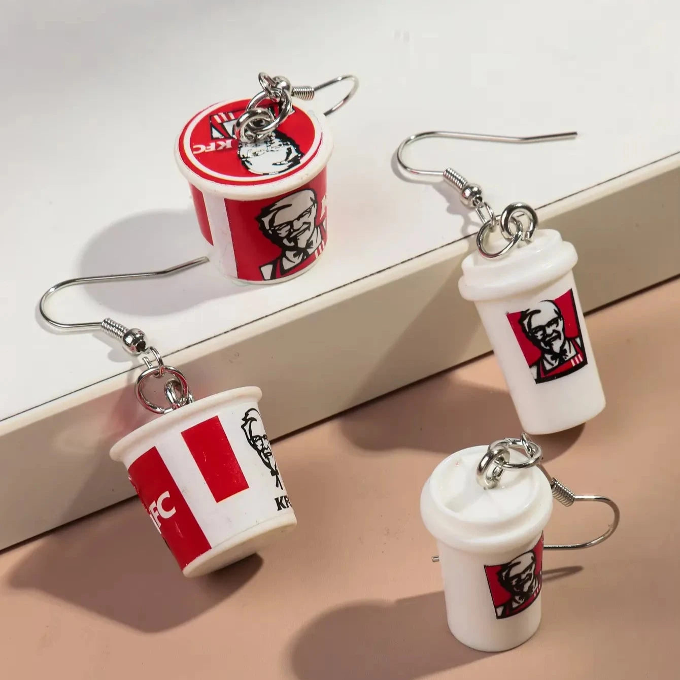 3D KFC Dangle Earrings