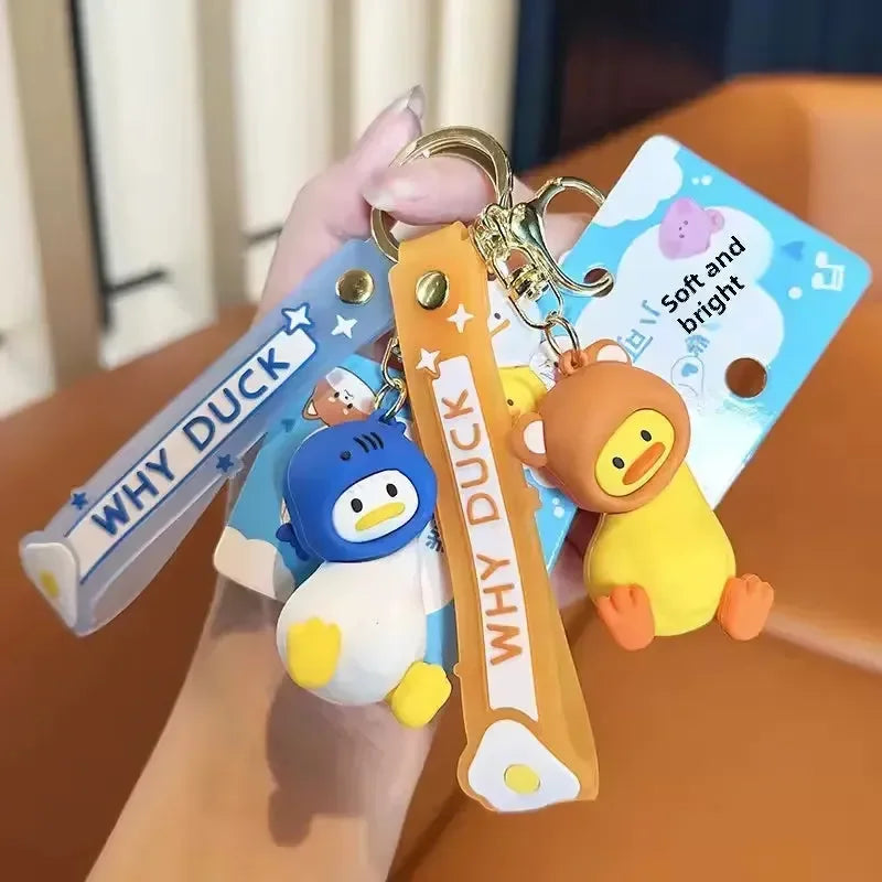 Quirky Crooked Neck Duck Keychain