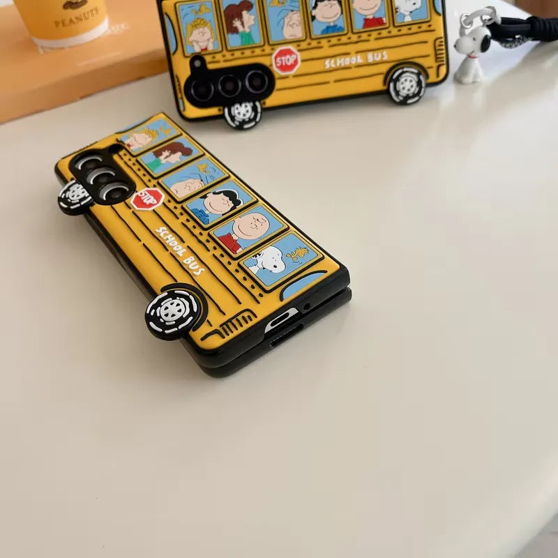 Snoopy Bus Case For Samsung Z Fold and Z Flip