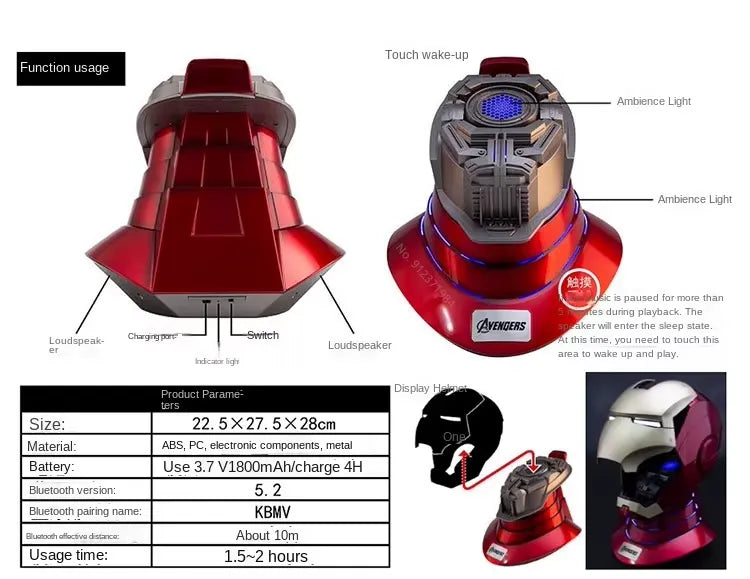 Smart Wearable Iron Man Voice Controlled MK50 Helmet