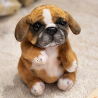 Realistic Sitting Puppy Plush Toy Stuffed Doggy Cute Fluffy Pet for Room Decor Children's Birthday Gift - Bear Hugs