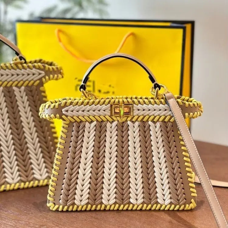 Woven Textured Luxury Designer Bag