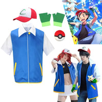 Anime Pokemon Ash Ketchum Cosplay Costume