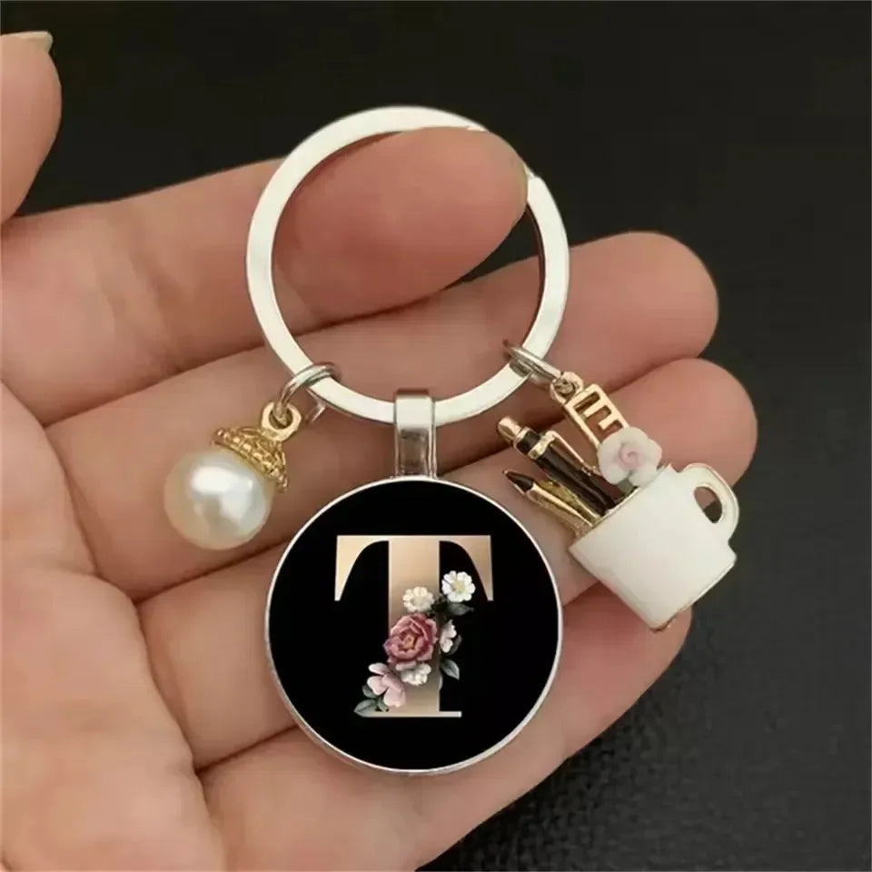 Personal Petal Premium Letter Keychain