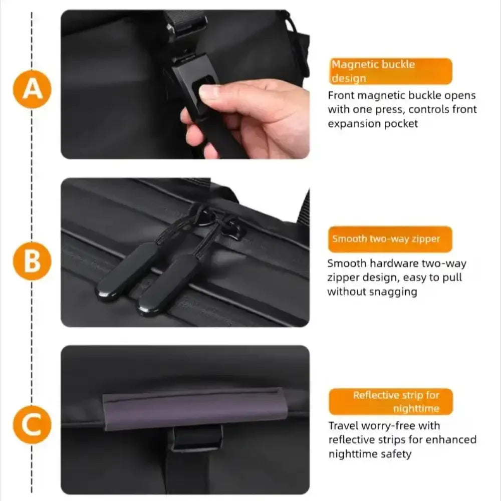 حقيبة ظهر أنيقة جاهزة لركوب الدراجات النارية 