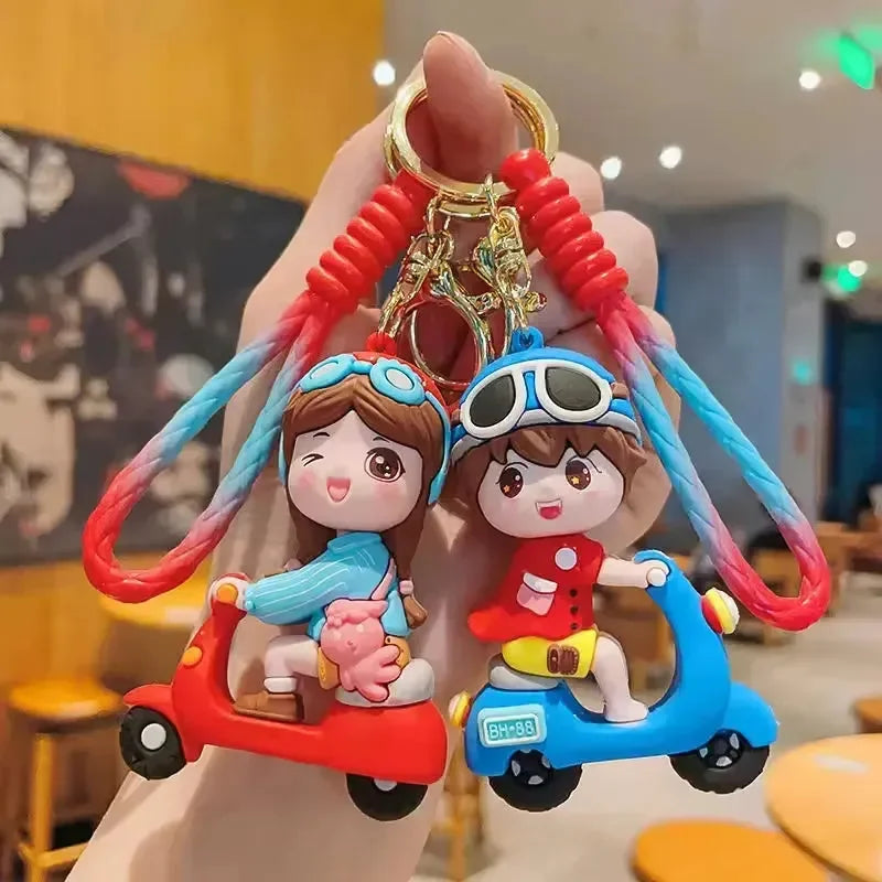 Scooter Couple 3D Keychain