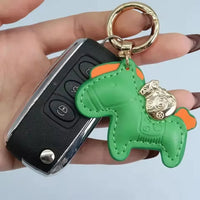 Galloping Charm Horse Keychain