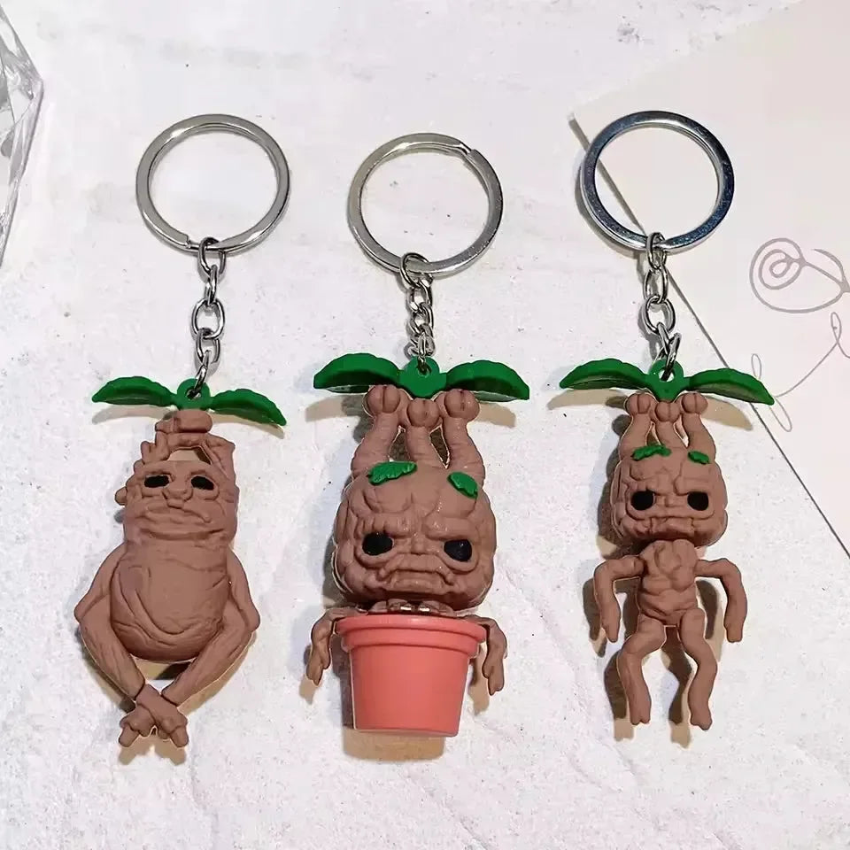 Shrieking Sprout Mandrake Root Keychain