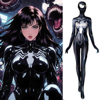 She-Venom Cosplay Venom Anne Weying Costume 3D Printed Spandex Bodysuits Woman Superhero Halloween Costume for Adult Female - Bear Hugs