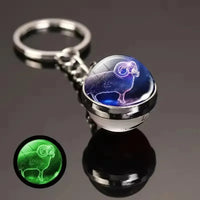 Zodiac Glimmer Orb Keychain