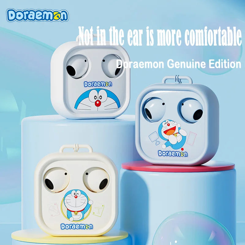 Doraemon Headphones Bluetooth 5.3Highly StylishHeadphones with Long Battery LifeMic Charging Case boy Girls Gifts - Bear Hugs