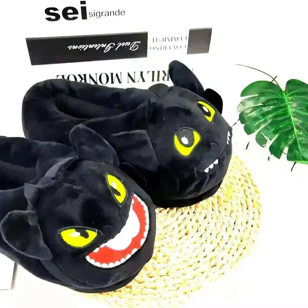 Dragon Duo Indoor Plush Slippers
