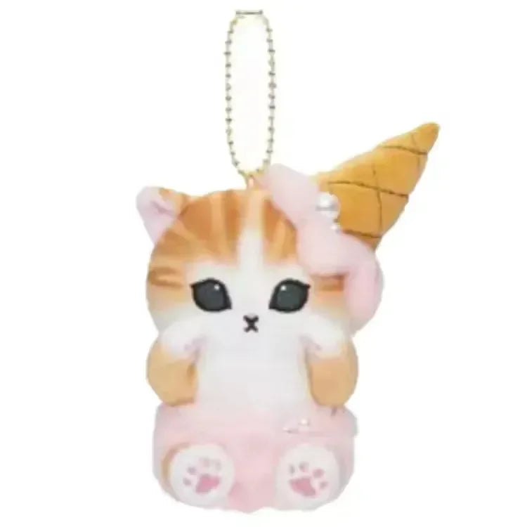 Mofusand Ice Cream Kitty Keychain