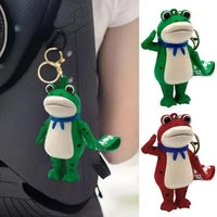 Press-To-Salute Frog Keychain