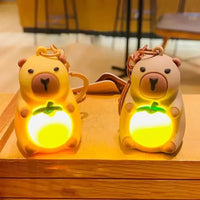 Capybara Citrus Spark Glow Keychain