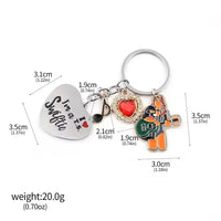 Porte-clés en alliage J'aime Taylor Swift 