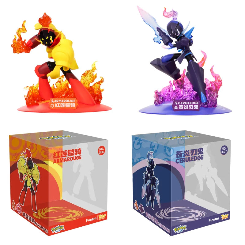 Pokemon Anime Original Genuine ARMAROUGE CERULEDGE Action Figures Home Collection Model Ornaments Toys Birthday Gifts - Bear Hugs