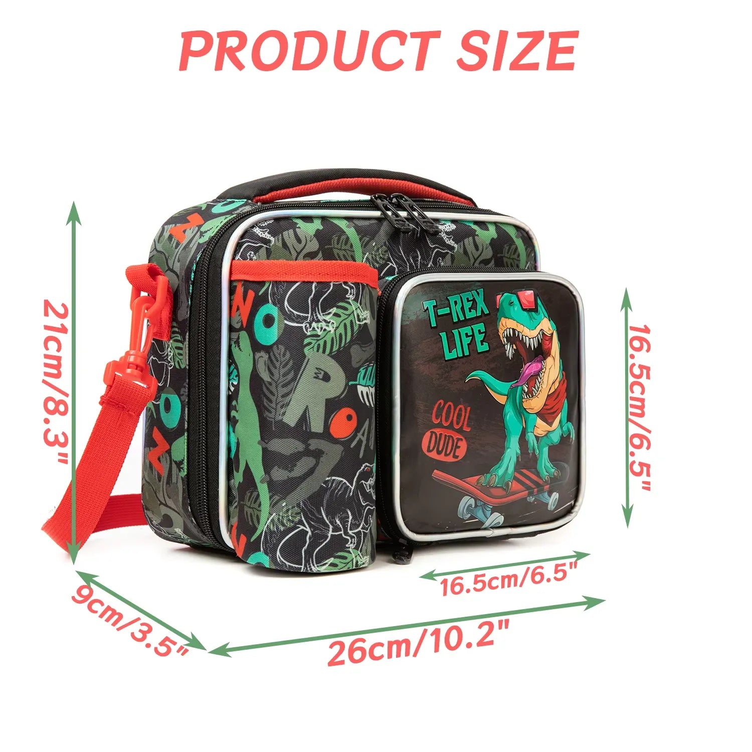 Cartoon Themed Insulated Lunch Bag