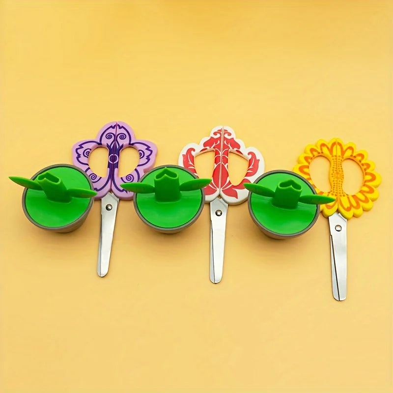 Creative Standing Flower Office Scissor Cute Stationery Scissors DIY Crafts Paper-Cutting Scissor School Supplies Desk Decor - Bear Hugs