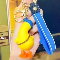 Quirky Crooked Neck Duck Keychain