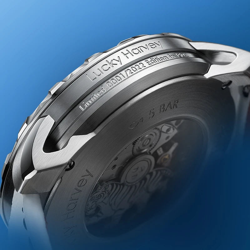 Lucky Harvey Luminous Tiger Dial Mechanical Watches Men Sapphire Waterproof Automatic Movement Limited Edition Watches for Men - Bear Hugs