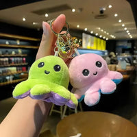 Reversible Moods Octopus Plush Keychain