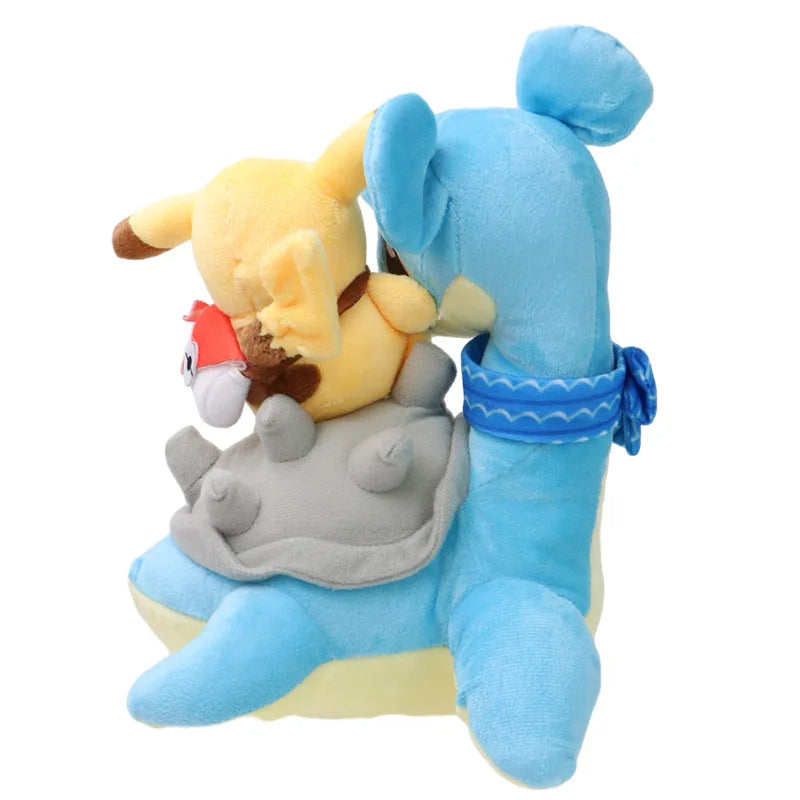 Kawaii Pikachu Riding Lapras Latios Latias Plush Doll Pokemon Stuffed Toy Creative Anime Cartoon Christmas Gift For Kids - Bear Hugs