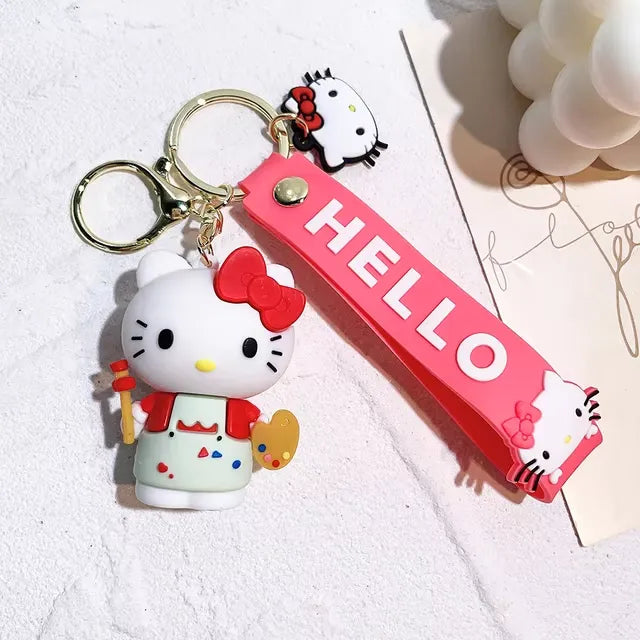 Kawaii Hello Kitty Cosplay 3D Keychain