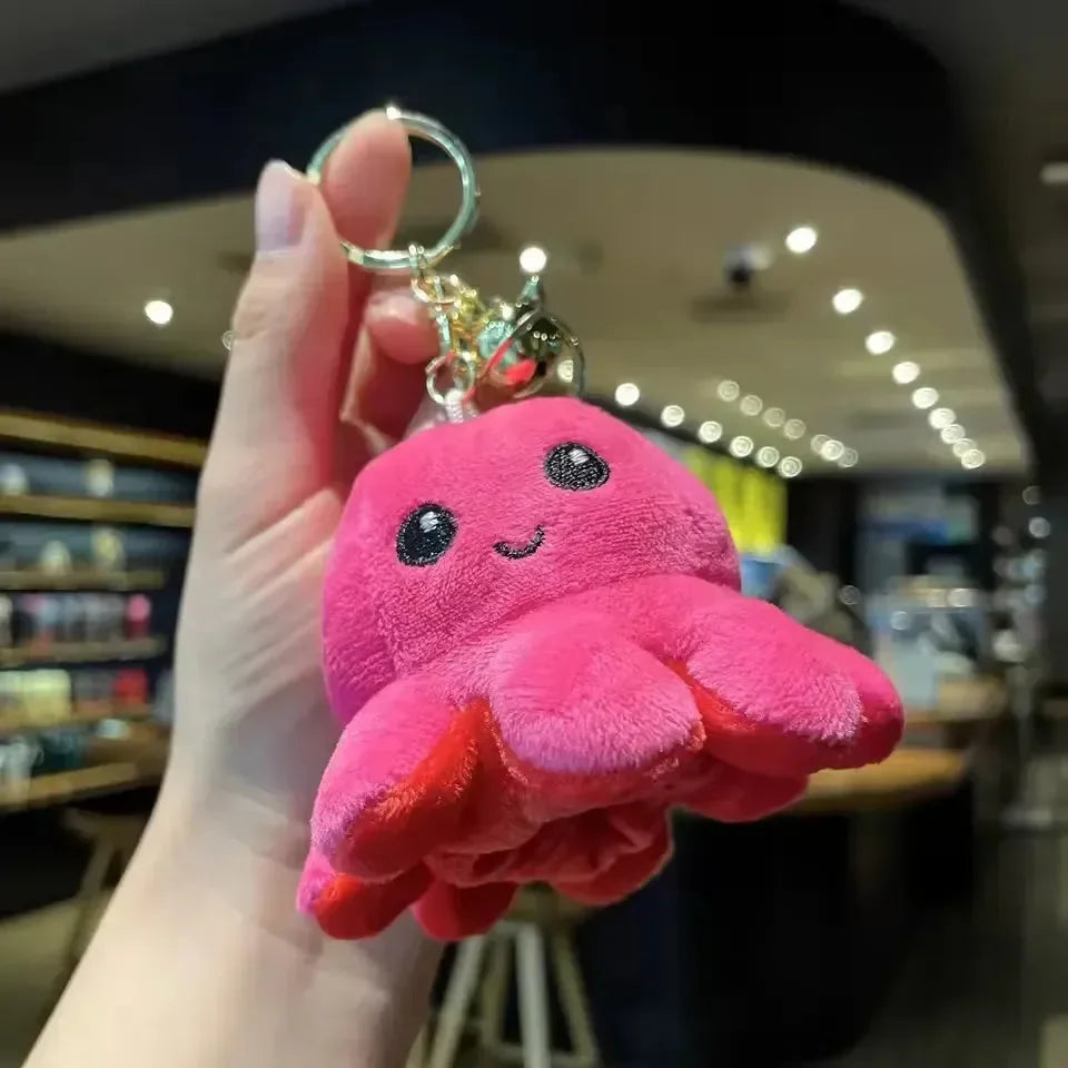 Reversible Moods Octopus Plush Keychain