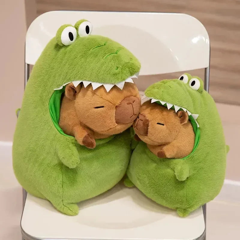 Capybara Green Dinosaur Outfit Plushie - Bear Hugs