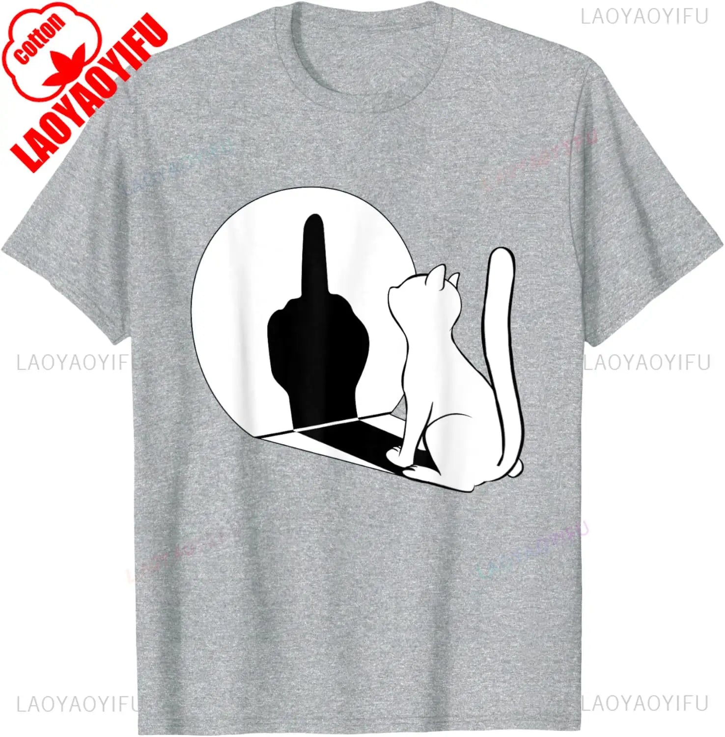Middle Finger Cat Statement T-Shirt - Bear Hugs