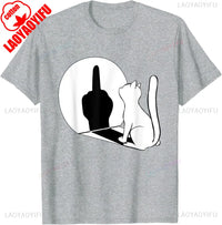 Middle Finger Cat Statement T-Shirt - Bear Hugs