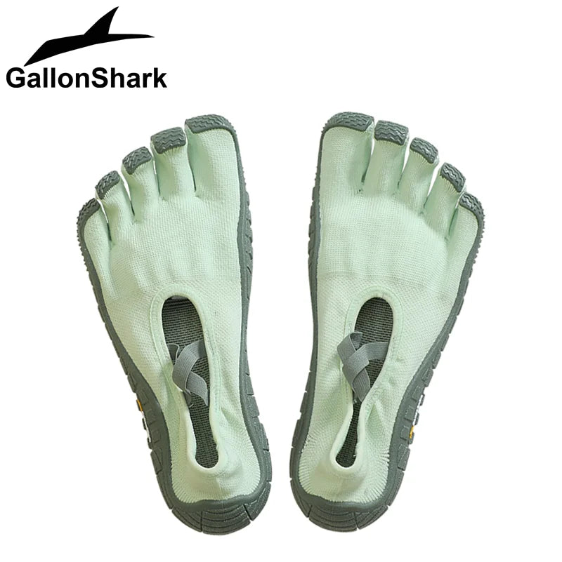 GallonShark Five-Finger Shoes, Breathable Elastic Strap Barefoot Shoes for Yoga, Pilates, Dance & Indoor/Outdoor Workout - Bear Hugs