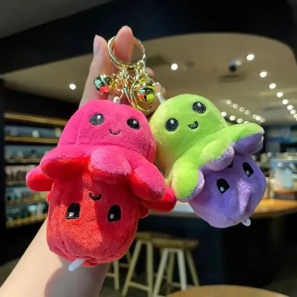 Reversible Moods Octopus Plush Keychain