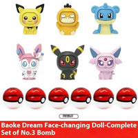 Pokimoen Face-Changing Dolls with Pokeball (Set of 6)