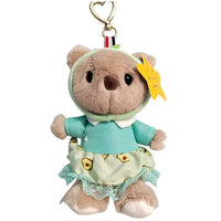 Cozy Frock Bear Plush Keychain