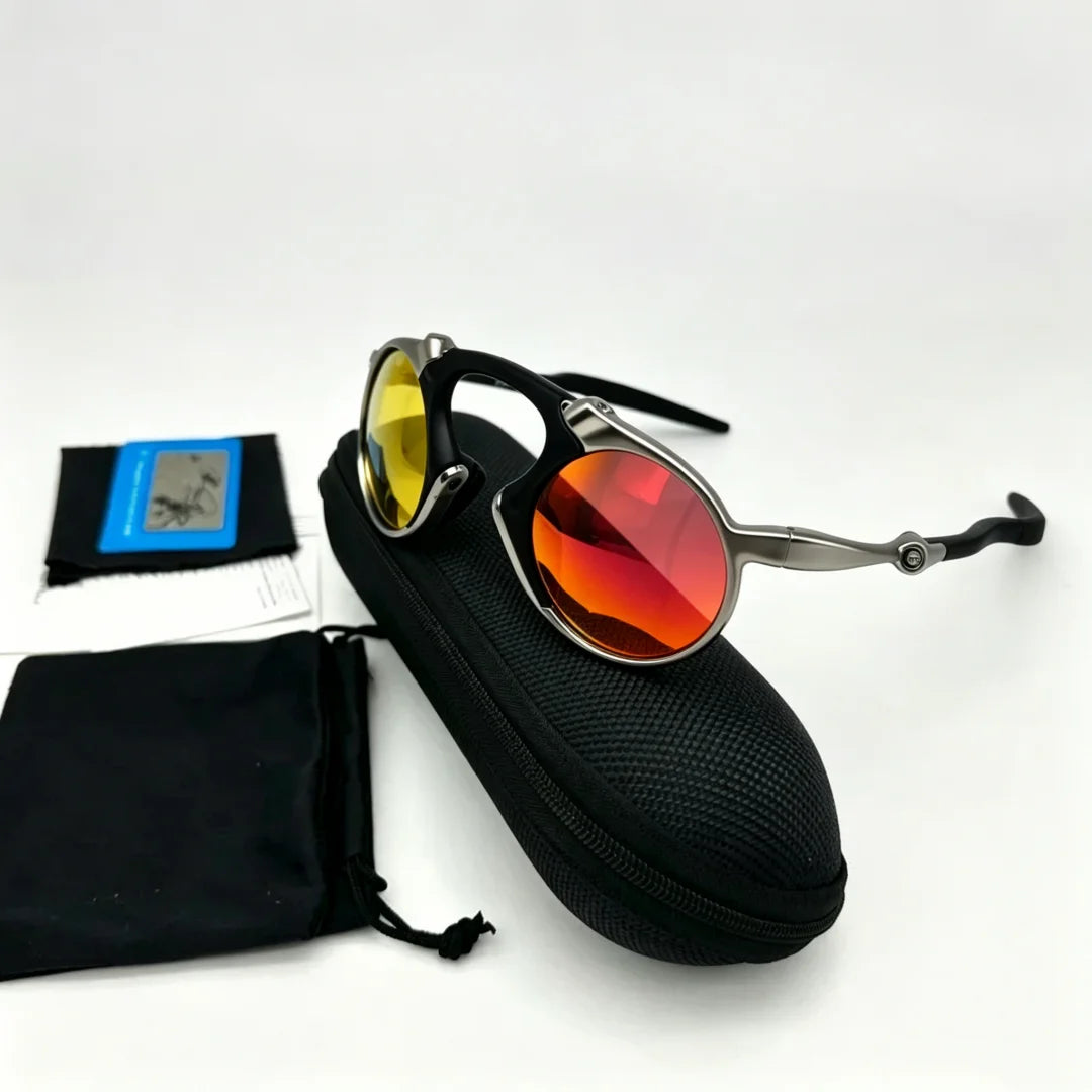 Luxury Brand Xmetal Madman OO6019 MTB Cycling Glasses Retro Round Sunglasses Unisex Outdoor UV400 Photochromic Polarized Goggles - Bear Hugs