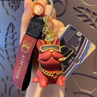 Rebel Ruff Bulldog 3D Keychain