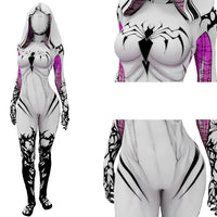 Venom Spider Gwen Stacy Cosplay Costume Superhero 3D Printed Spandex Zentai BodySuit Gwen Stacy Spiderwoman Halloween Costume - Bear Hugs