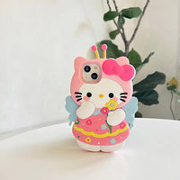 Hello Kitty Pink Bee Stereoscopic Phone Case (For iPhones)