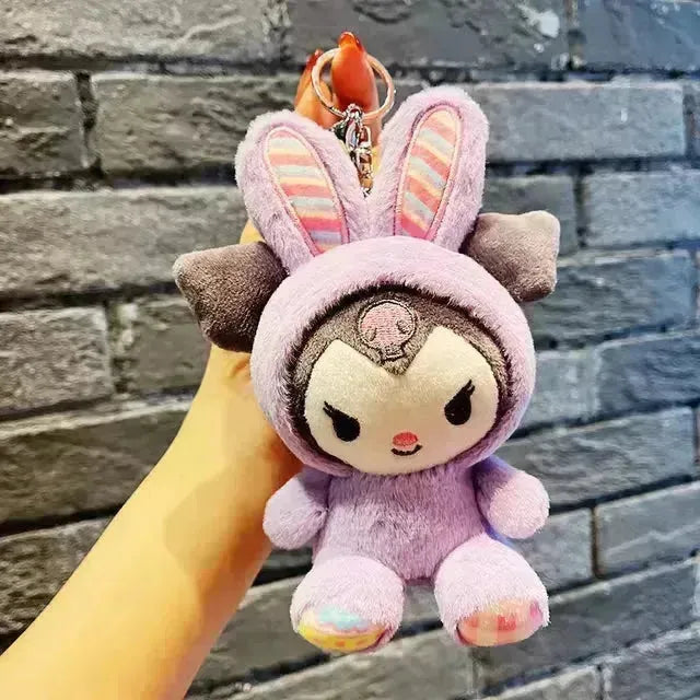 Kuromi Bunny Plush Keychain