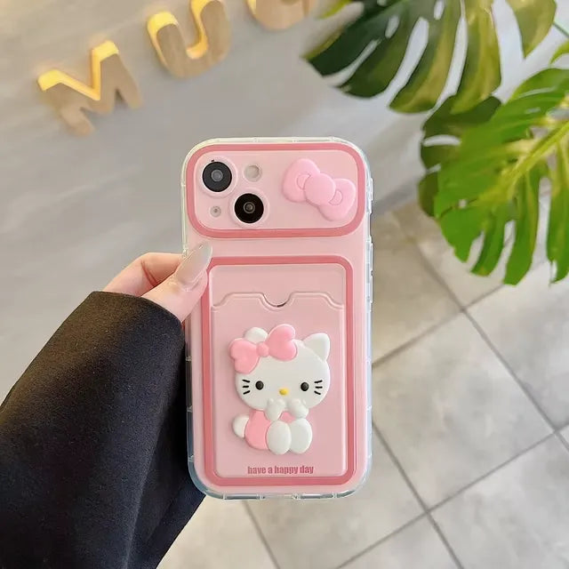 Sanrio Characters Card Holder Phone Case (For iPhones)