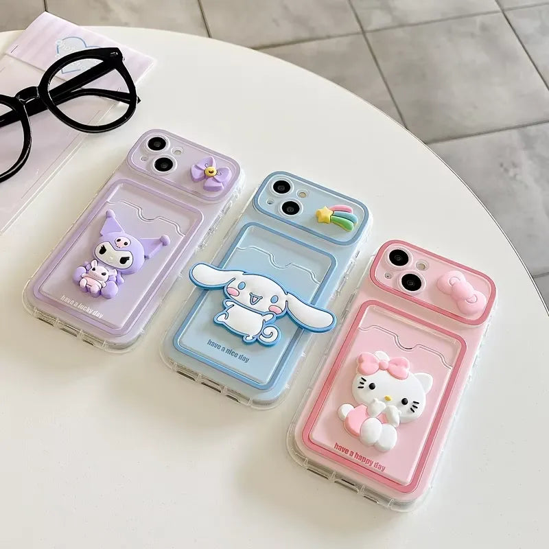 Sanrio Characters Card Holder Phone Case (For iPhones)