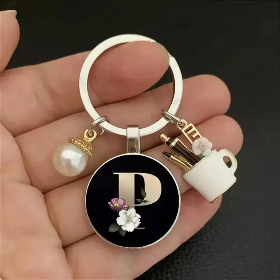 Personal Petal Premium Letter Keychain