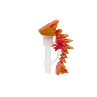 3D Printed Mini Dragon Straw Topper For Tumblers