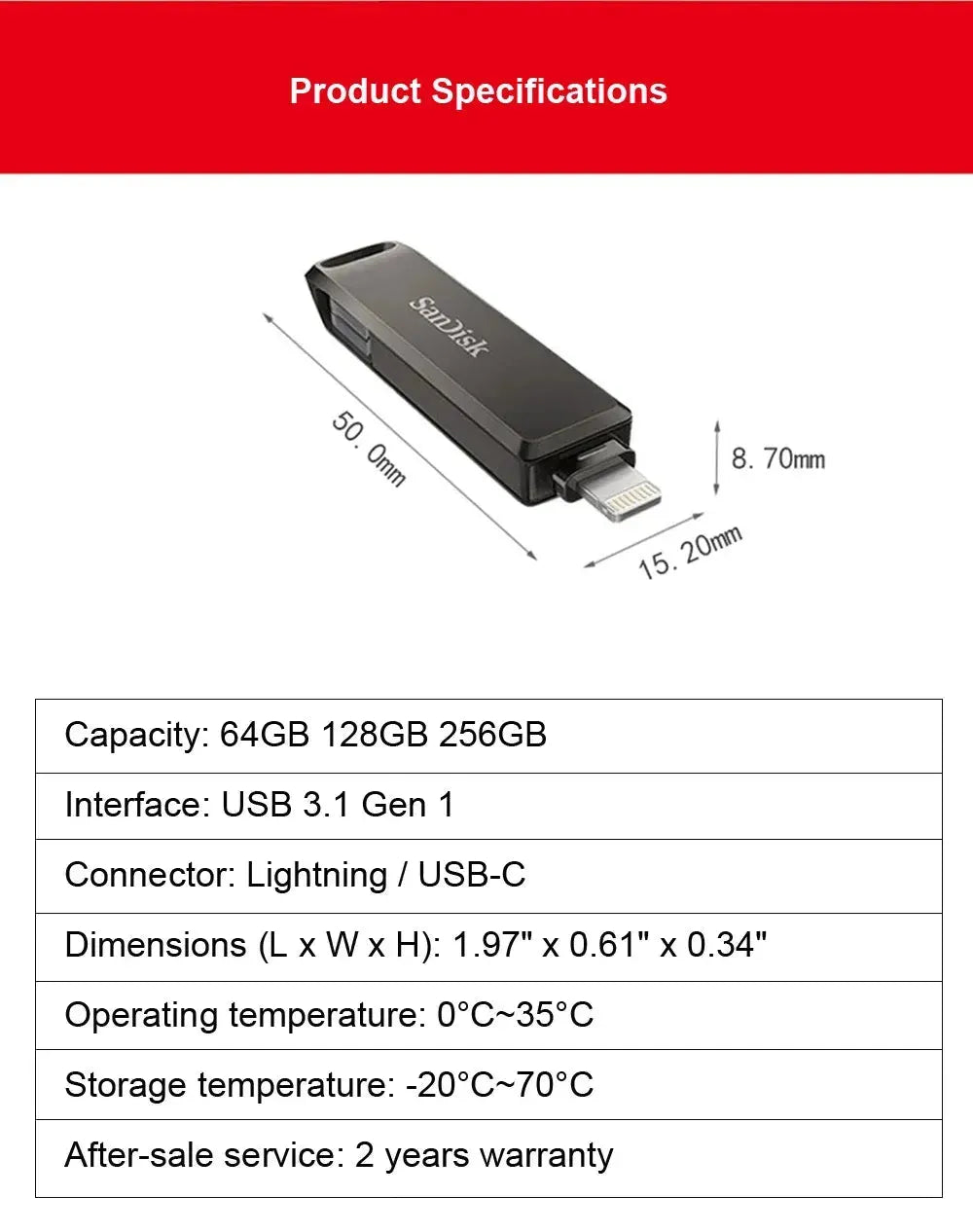 SanDisk iXpand iPhone Flash Drive